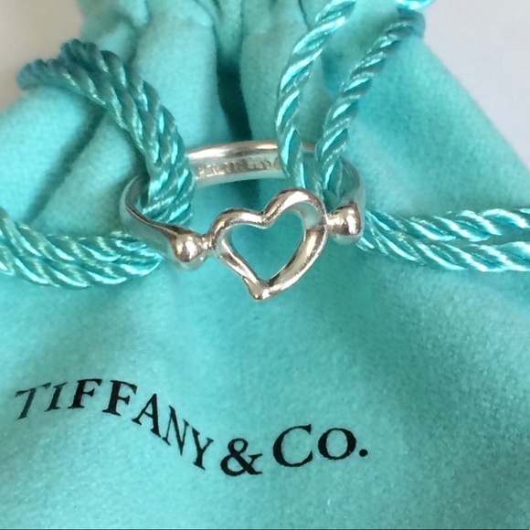 Tiffany & Co. Jewelry - Tiffany & Co sterling silver open heart ring